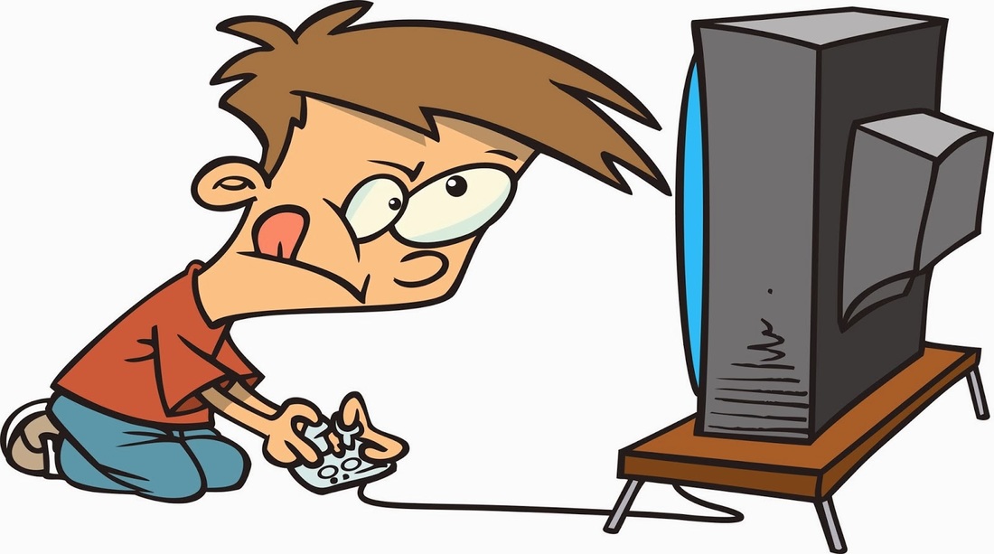 play computer games clipart